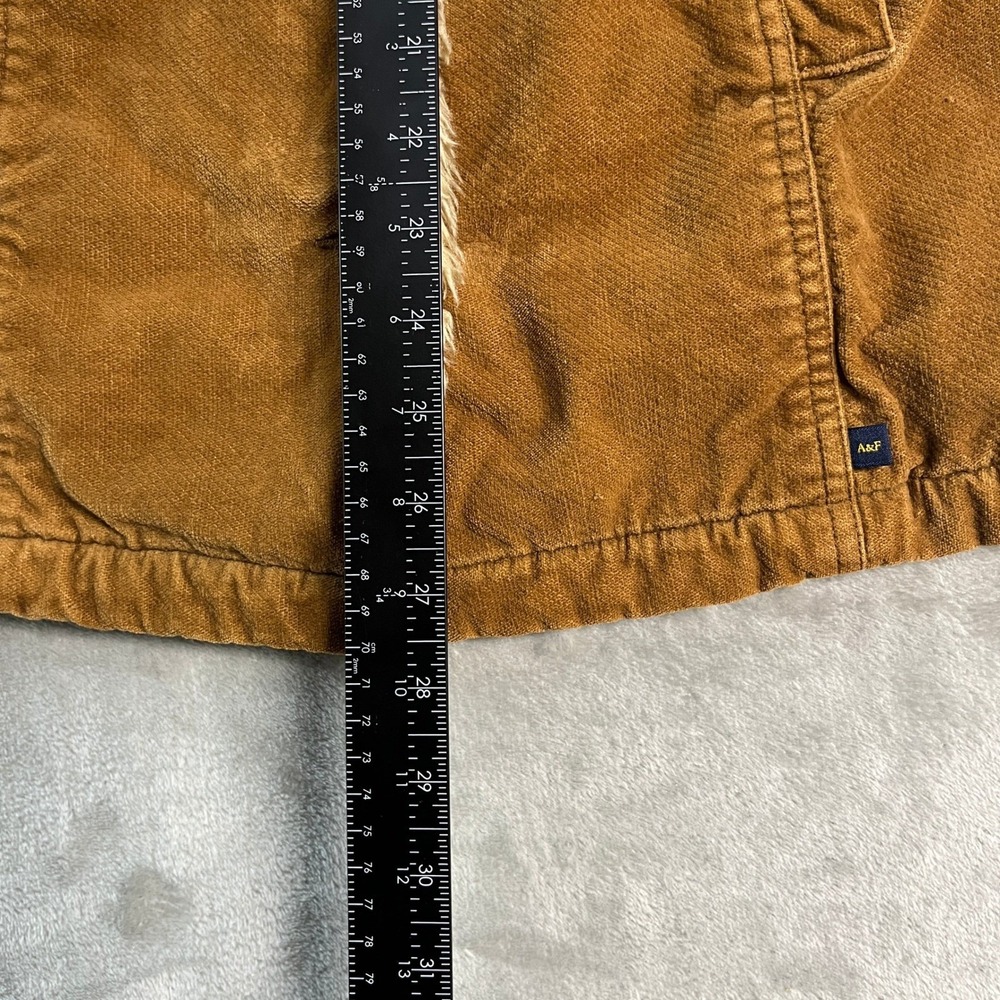 Vintage Abercrombie & Fitch Penny Lane Womens M Sherpa Lined Velvet Jacket Brown - Picture 11 of 12
